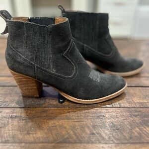 Dolce Vita Black Suede Ankle Booties